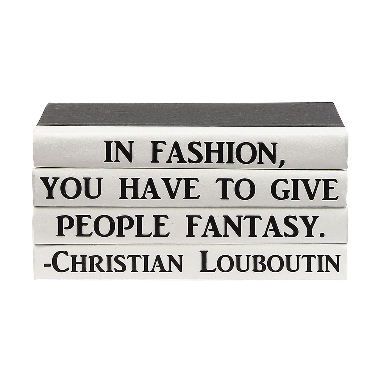 4 Vol- In Fashion Quote / Black Covers / 9.5 wide / Approx. 5 tall
