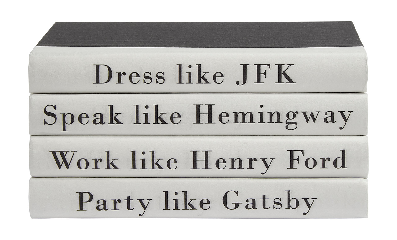 4 Vol. Dress Like JFK… Quote/ Black Cover / 9.5 wide / Approx. 5 tall