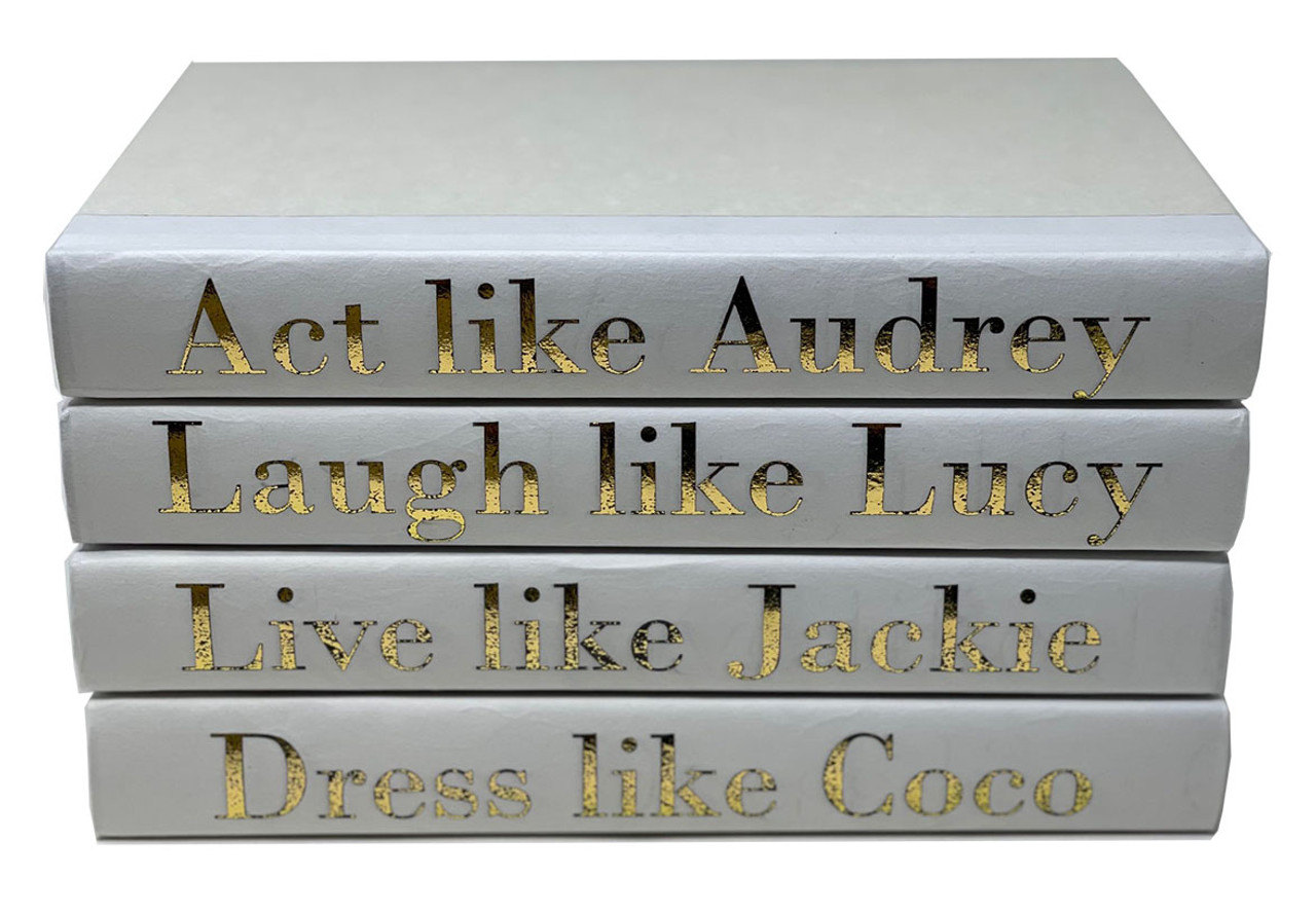 Custom Gold Lettering on White / Off-White Cover / 7.5-9.5- Please  Specify (Sold by the Book) - E Lawrence, LTD.