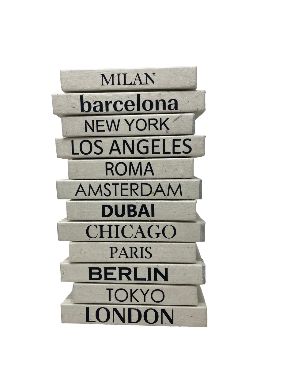 Custom City Decorative Designer Book Stack With Cities Coffee 