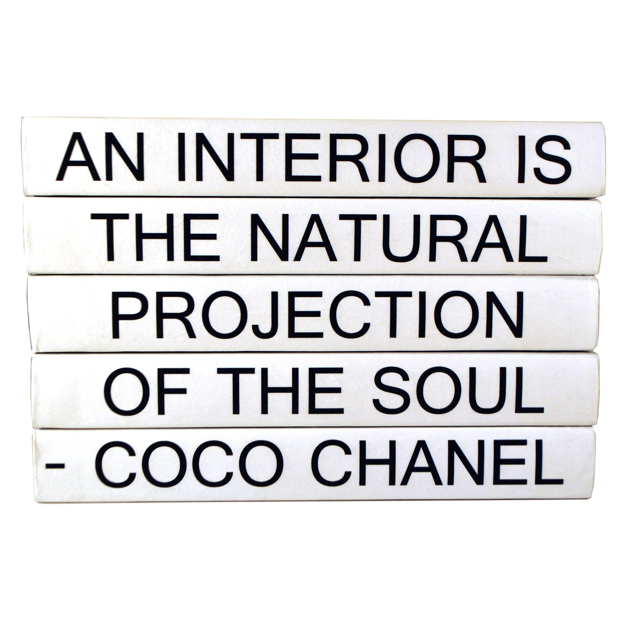 5 Vol. Coco Chanel an Interior Is Quote / Black