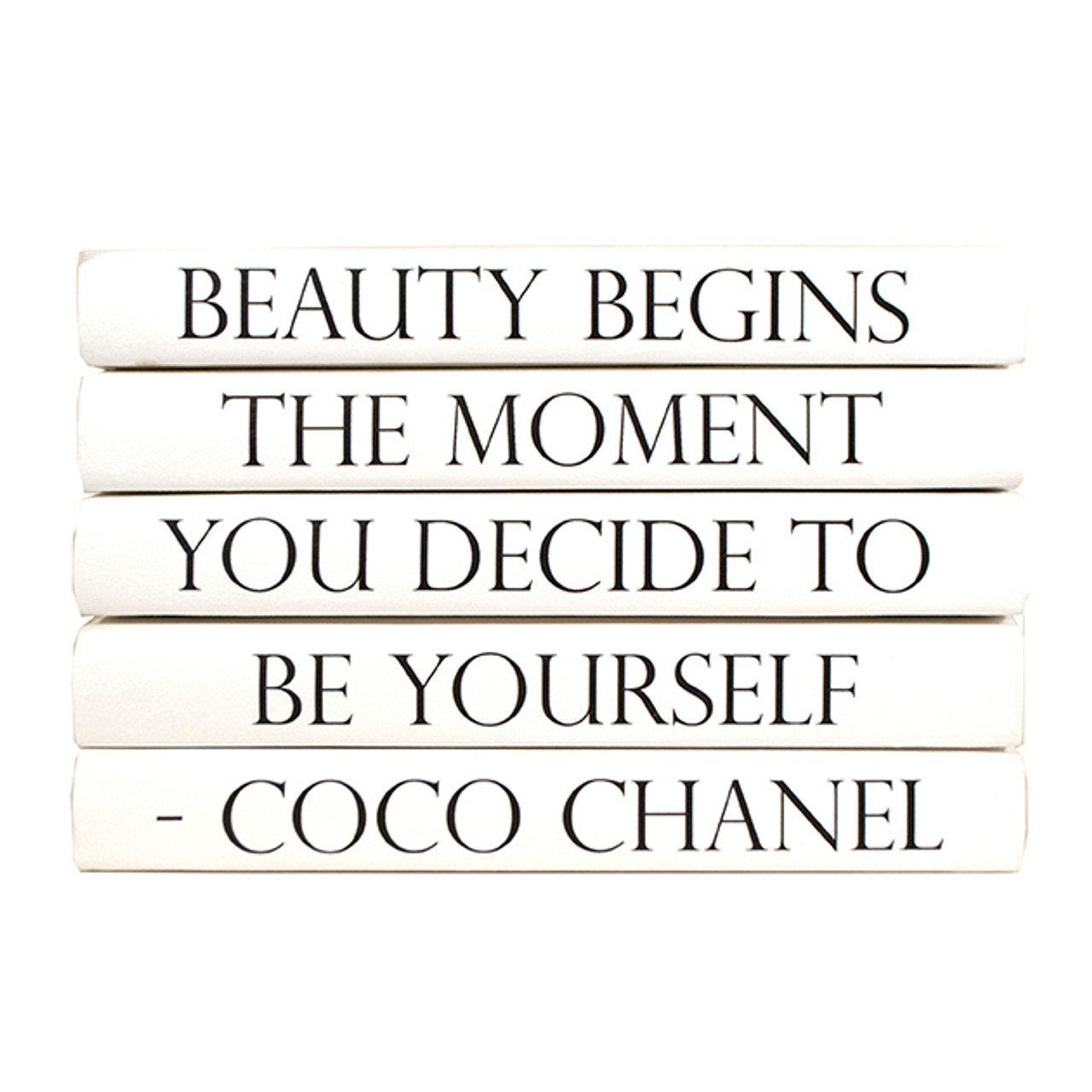 Quotation Series Coco Chanel Beauty Begins The Moment 5 Volume Stack