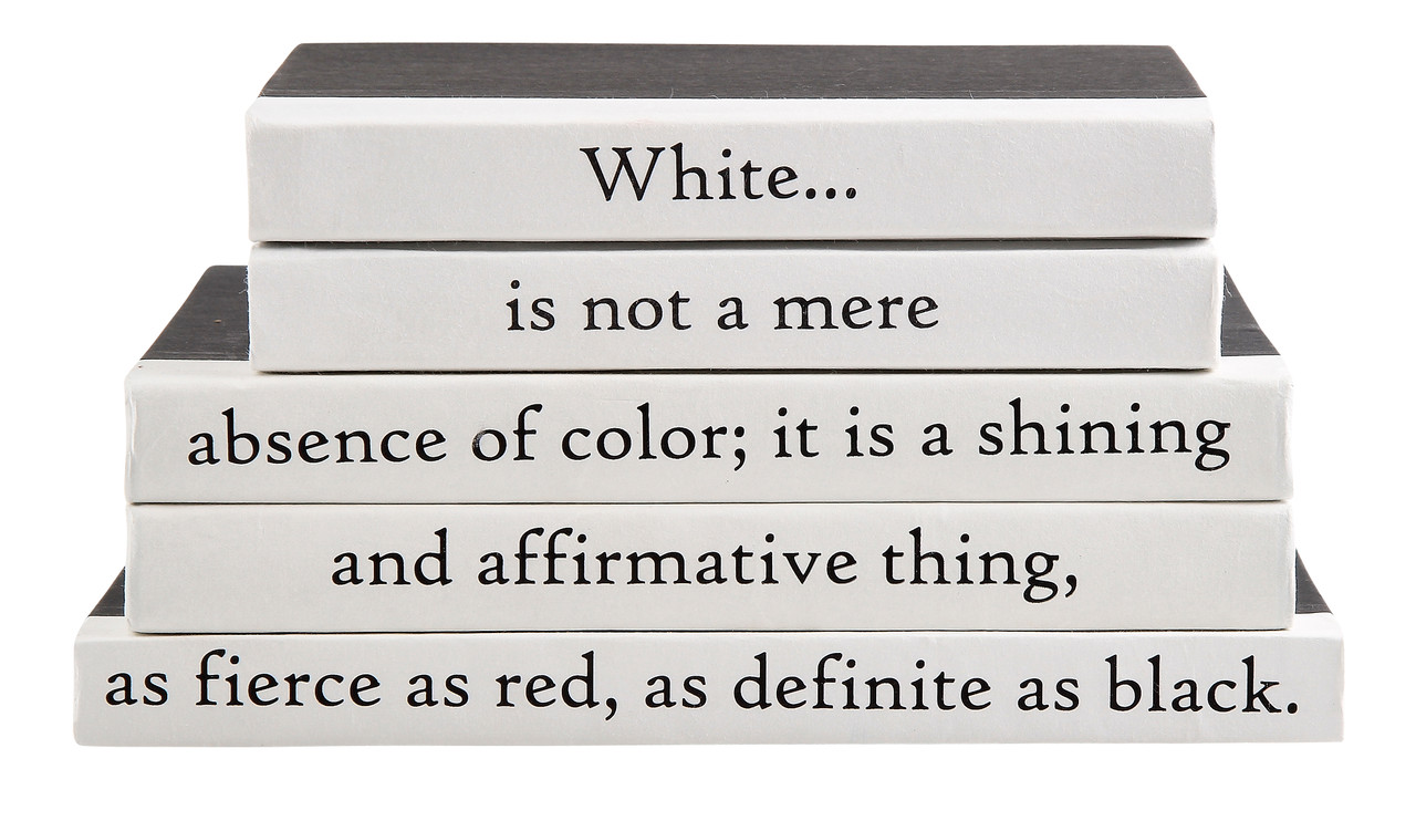 5 Vol White Is Not A Mere Absence Of Color Quote Black Covers 12 14 Large Format E Lawrence Ltd