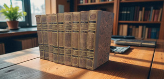 9 Volume Brown Leather-bound Set - ONLY ONE AVAILABLE