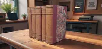 5 Volume Terracotta leather-bound Set - ONLY ONE AVAILABLE