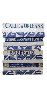 12 Vol. Quartier Bleu Blanc-4 RB-White-XL, 4 Ber-Blu-Geo-XL, 4 Blu-Mix-XL/Off-White Covers/ 12"-14"