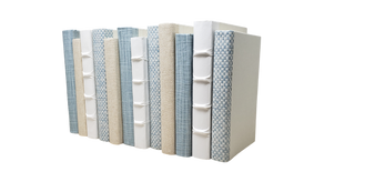 12 Vol. Spa Breeze Textures-3 Dusty-Bl, 3 RB-White, 3 Grasscloth, 3 Weave-Spablue/Off-White Covers/ 8.5"-9.5"