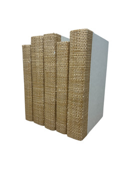 Grasscloth Villa Texture- Straw/Off-White Covers/8.5"-9.5"