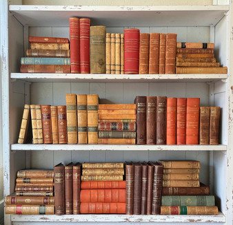 75 Vol. Vintage European leather bindings / 7.5 - 11" inches - ONLY ONE AVAILABLE