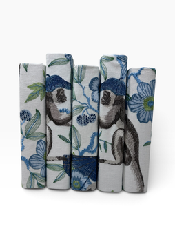 5 Vol- Cheeky Monkey on White Fabric /Off-White Covers/ 8.5"-9.5"