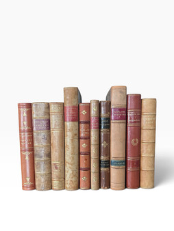 10 Vol. Vintage leather bindings / 7.5 - 8.5" inches - ONLY ONE AVAILABLE