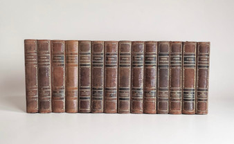 14 Vol. Dark Brown Bindings / 10" inches - ONLY ONE AVAILABLE