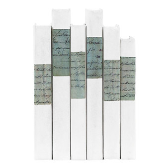 Script Label- White with French Blue Labels / Off-White Cover / 8.5-9.5" (By the Book)