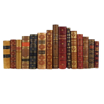 15 Vol. Imperial Octavo leather book collection - 8.5