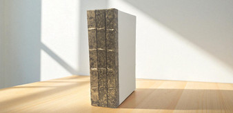 Mottled Gold with Black Overlay / Off-White Cover / 12-14" (By the Book)