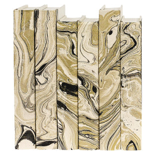 Black & Gold Marble / Off-White Cover / 7.5-9.5- priced by the book