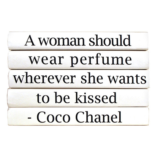 Coco Chanel Quote A Girl Should Be Two Things 5 Volume Stack - E  Lawrence, LTD.