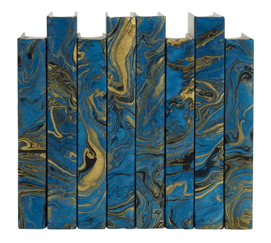 Marble Over Dark Turquoise / Off-White Cover / 7.5"-9.5"- priced by the book