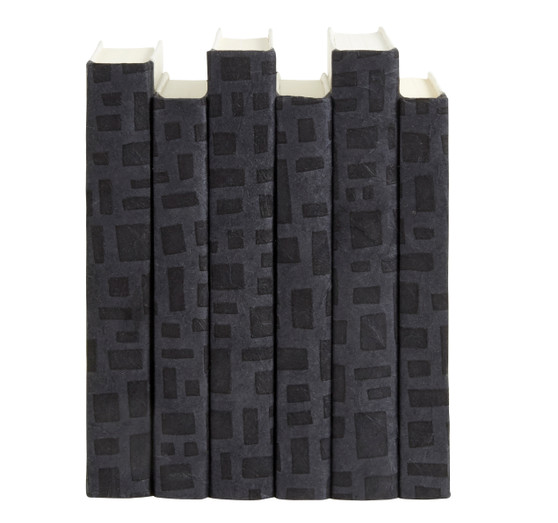 Black with Raised Pattern / Off-White Cover / 7.5"-9.5" (Sold by the book)