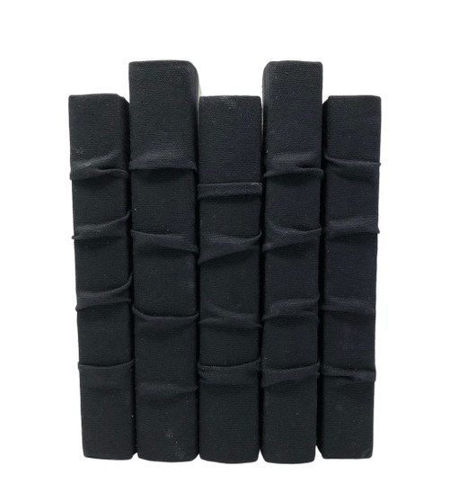 Black Linen Bound / Off-White Cover / 7.5"-9.5" (sold by the book)