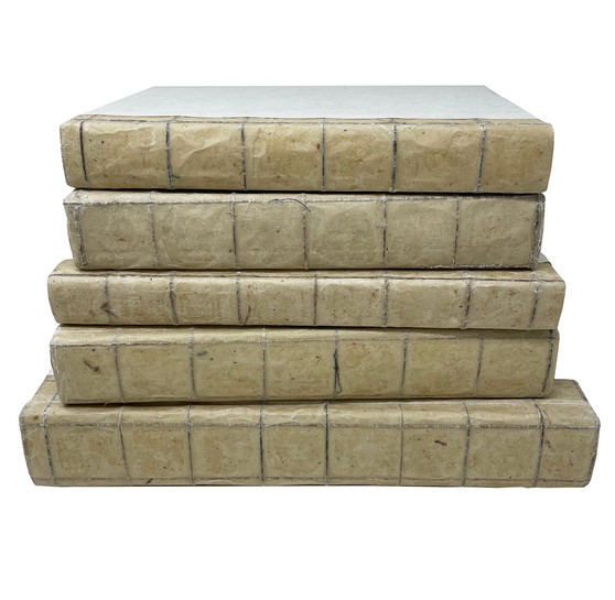 Quick Ship - 5 Vol. Windowpane Vellum Stack / Off-White Cover / 8.5" - 11" Wide / 7.25" Tall