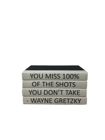 4 Vol. "You miss 100%..." Quote / Black Covers / 9.5"