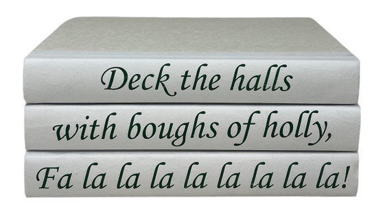 3 Vol. "Deck the halls" Quote / Black Covers / 9.5" Wide / Approx. 3.75" Tall