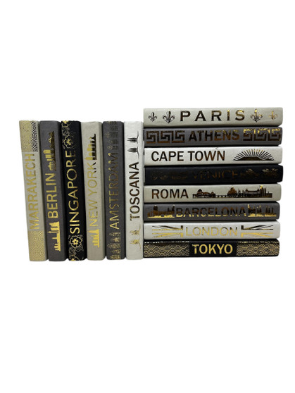 Gold Lettered Travel Destination and Design/ Off-White Covers / 8.5"-9.5" (Specify)Gold Lettered Travel Destination and Design on Journals/ Off-White Covers / 8.5"-9.5" (Specify)