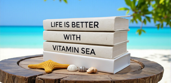 3 Vol. "Vitamin Sea" Quote / Off-White Covers / 9.5" 3 Vol. "Vitamin Sea" Quote / Off-White Covers / 9.5"