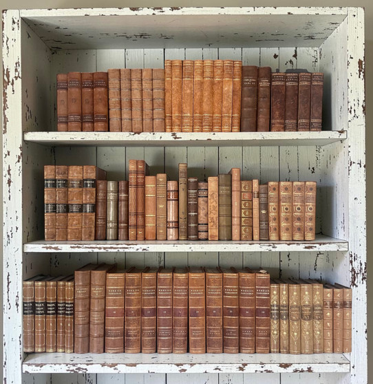 73 Vol. Vintage European leather bindings / 7.5 - 10.5" inches - ONLY ONE AVAILABLE