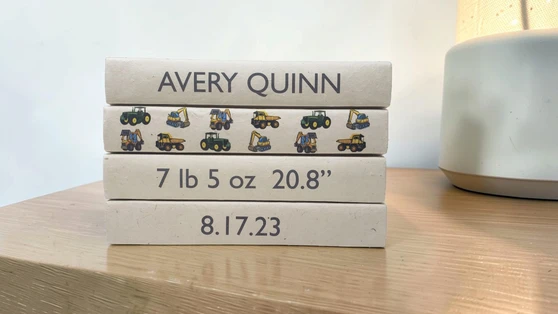 4 Vol- Construction Vehicles with Baby-Date and Specs / Off-White Covers / 9.5"