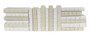 Linen, RB-White & RB-Cream Mix / Off-White Covers / 7.5"-9.5"-by the linear foot