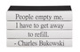 4 Vol- "People Empty Me...Refill" / Black Covers / 9.5" wide / Approx. 5" tall