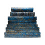 9 Vol. Zuccado Stack - Mottled Blue & Gold Fusion/ Off-White Covers / 8.5"-15" wide / Approx. 11" tall
