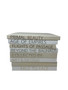 Gold Lettered WHITE Coffee Table Book Series -Titles Correspond to Inside of Book **Titles Vary** / Off-White Cover / 12"-14"