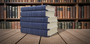 Grasscloth Stripe - Navy / Off-White Cover / 8.5-9.5" (By the Book)