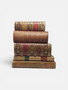 5 Vol. Antique European leather-bound books / 9 - 12" inches - ONLY ONE AVAILABLE
