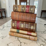 5 Vol. Antique European leather-bound books / 9 - 12" inches - ONLY ONE AVAILABLE