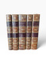 5 Vol. Fine leather bindings / 9.5" inches - ONLY ONE AVAILABLE