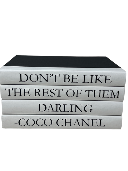 5 Vol. Coco Chanel If you want to be Quote/ Black Covers / 9.5 wide /  Approx. 6.25 tall