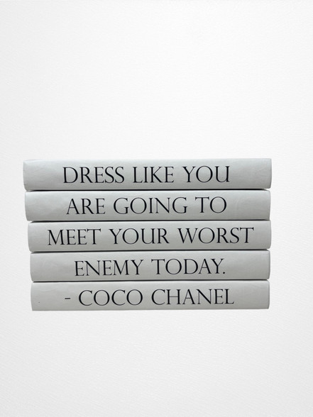 5 Vol. Coco Chanel an Interior Is Quote / Black CoversLighting  Wallpaper Furniture Home Decor Accessories