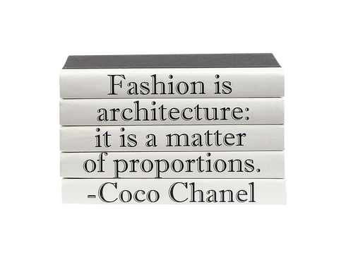 6 Vol. You can be Coco Chanel Quote / Black Covers / 9.5 - E  Lawrence, LTD.