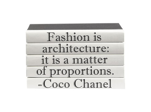 5 Vol. Coco Chanel The keynote of all Quote/ Black Covers