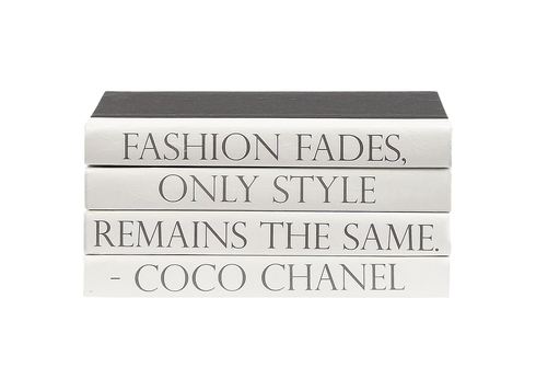 3 Vol- Fashion Changes Coco Chanel Quote / Black Cover / 9.5 wide /  Approx. 3.75 tall