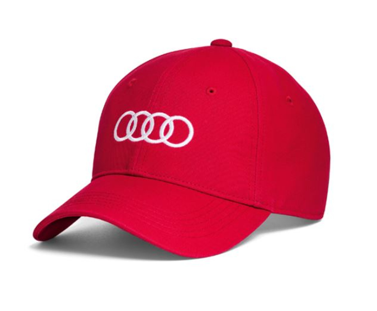 Genuine Audi Baseball Cap, red, Four Rings collection - 3131701010