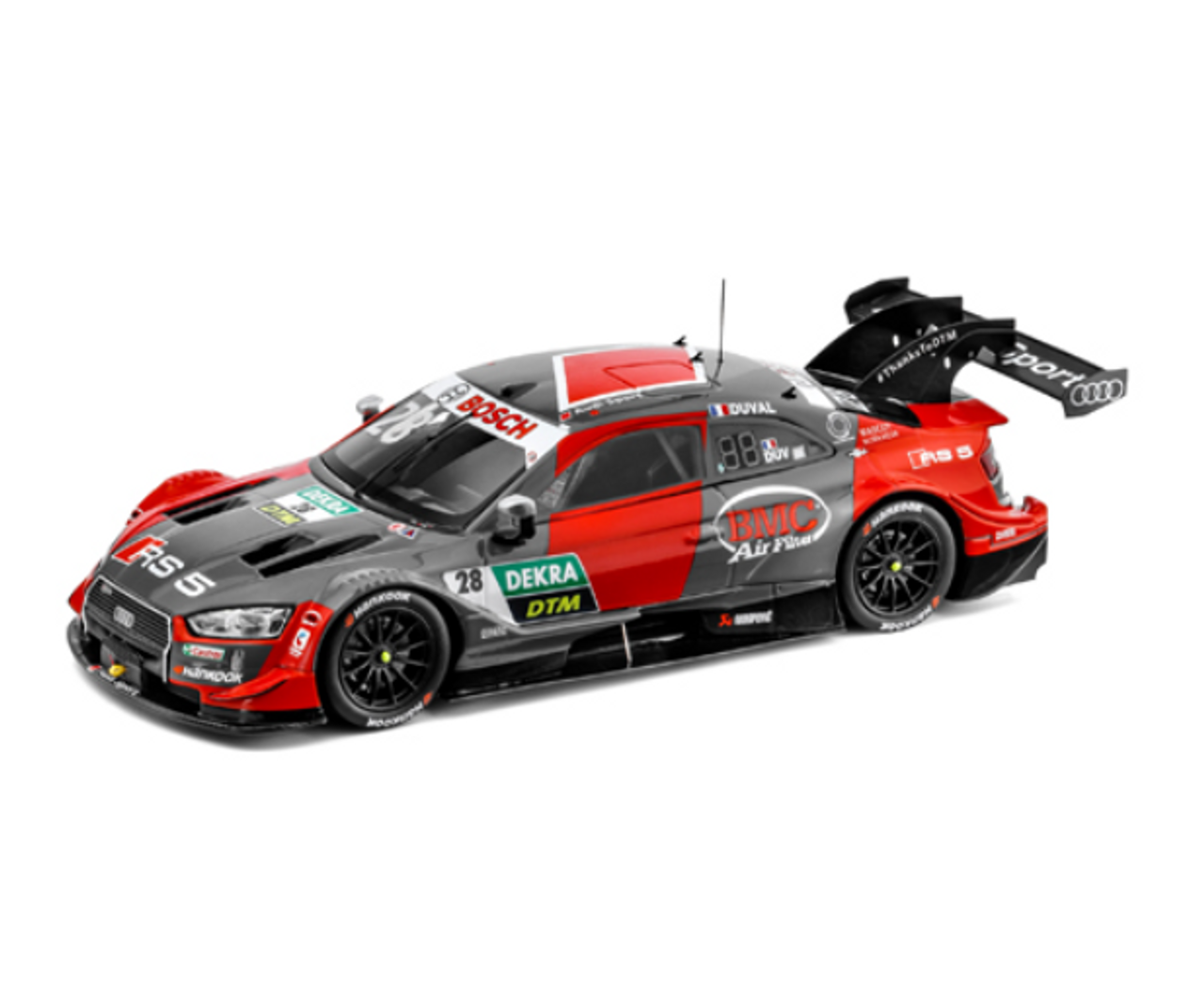 Audi RS5 DTM 2020 - Loïc Duval, model car, 1:43, red, grey, Audi Sport collection