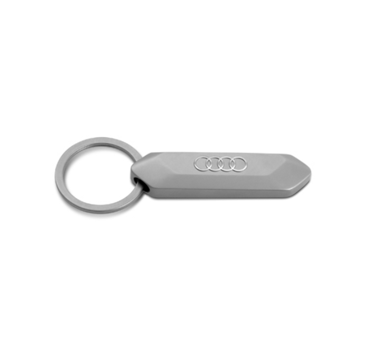 Audi Keyring, stainless steel silver, Four Rings collection