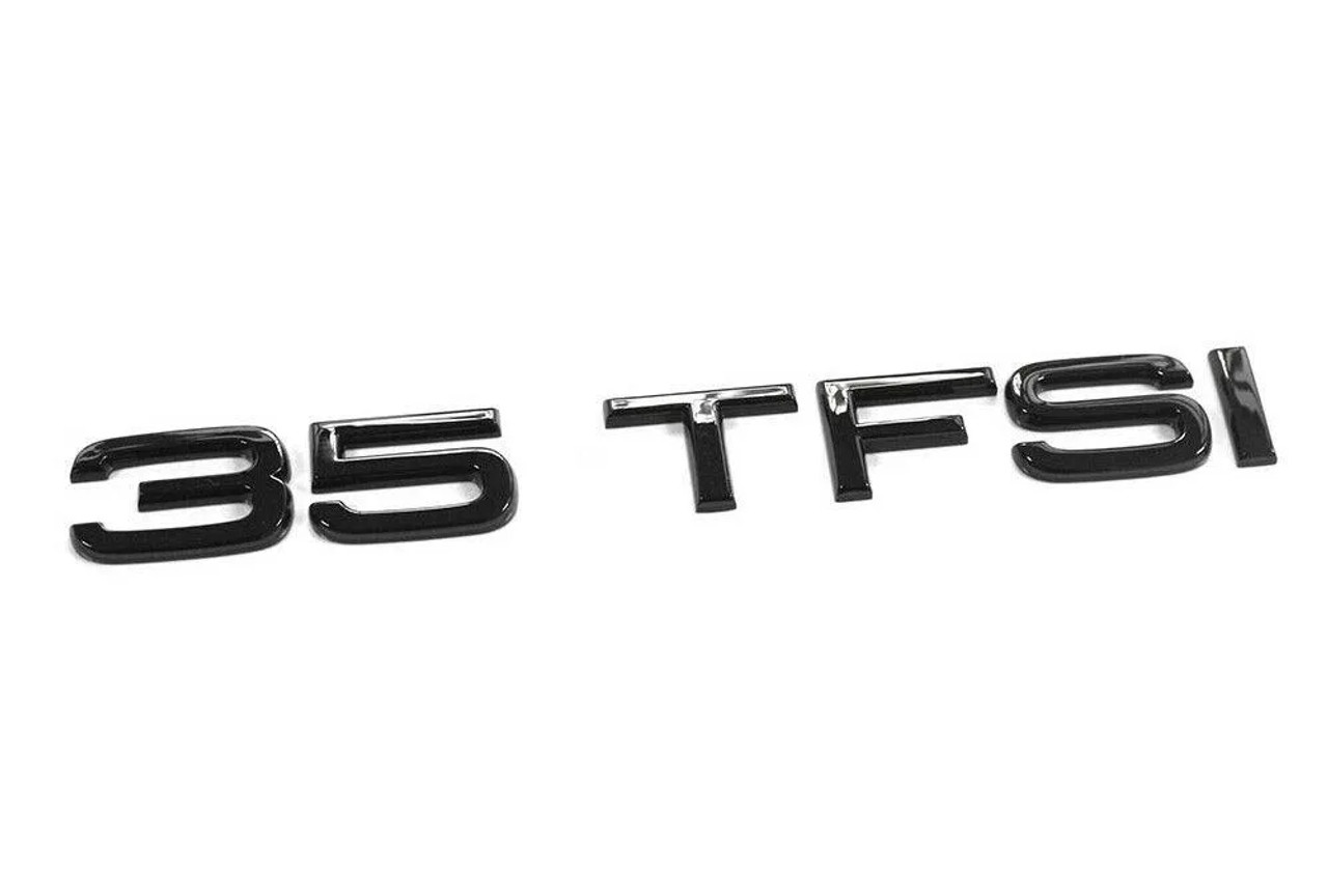 Genuine Audi 35 TFSI gloss black rear emblem - 83A853744 T94