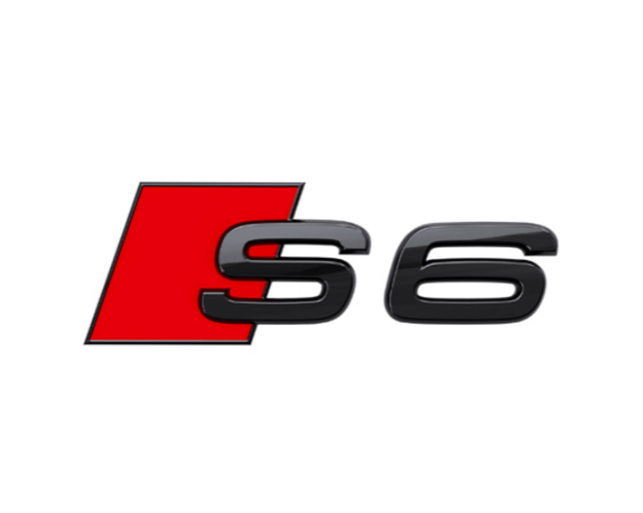 Audi S6 gloss black rear badge/emblem