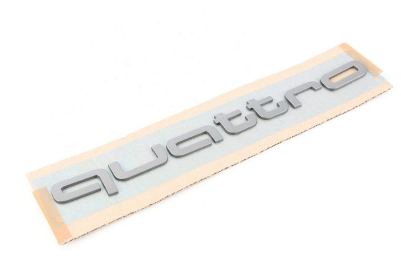 Audi RS3 2017-2021/ TTRS 2017-2024 quattro grille lettering in Titanium Matt Audi RS3 2017-2021/ TTRS 2017-2024 quattro grille lettering in Titanium Matt